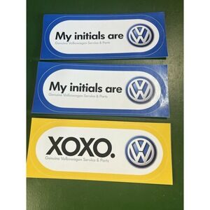 Genuine VW Dealership Volkswagen Stickers Lot Of 3 8" Long